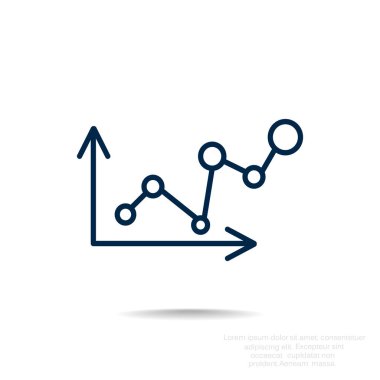 Eğri çizgi grafik simgesini