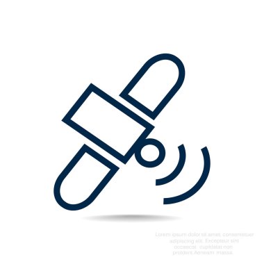 Uzay İstasyonu ince çizgi simgesi