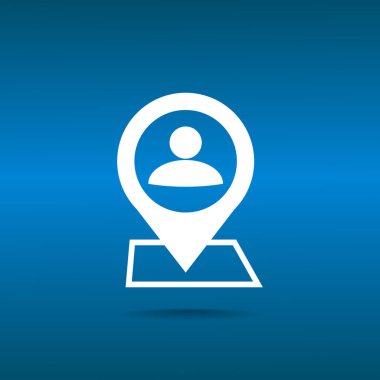 İnsan konum işaretçisi basit simgesine