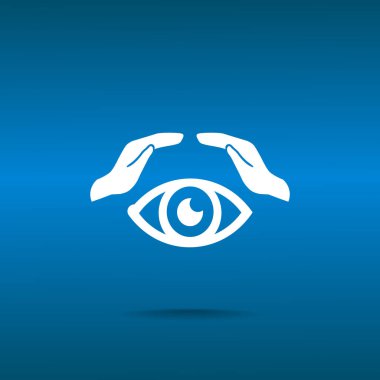 İnsan göz ve ellerini web simgesi