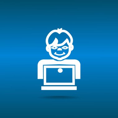Öğrenci dizüstü bilgisayar simgesi 