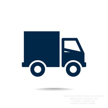 Sevkiyat teslimat kamyonu web simgesi