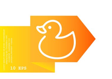 Basit oyuncak ördek simgesi