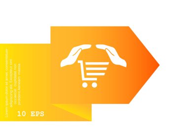 el ve alışveriş sepeti işareti