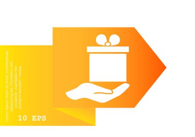 Hediyelik kutu yandan web simgesi