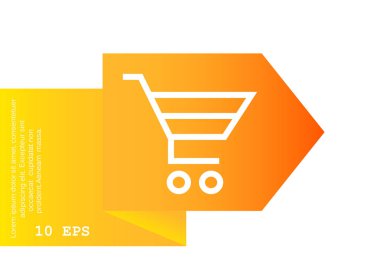 alışveriş sepeti basit simgesi