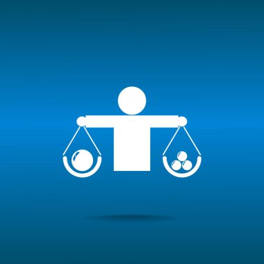 İnsan ölçekler basit web simgesi