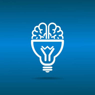Ampul simgesi olan beyin