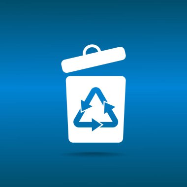 Atık geri dönüşüm sembolü ile okları