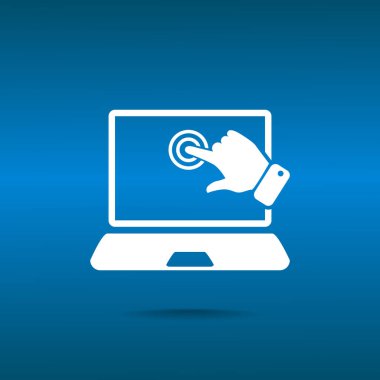 Dokunmatik ekranda dizüstü web simgesi