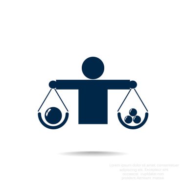 İnsan ölçekler basit web simgesi