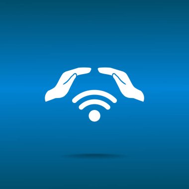 Radyo dalgaları ile el simgesi