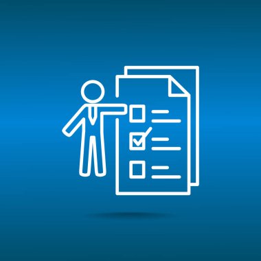 İşadamı denetim listesi simgesi