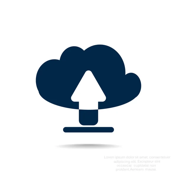 Symbole de téléchargement de fichiers Cloud — Image vectorielle
