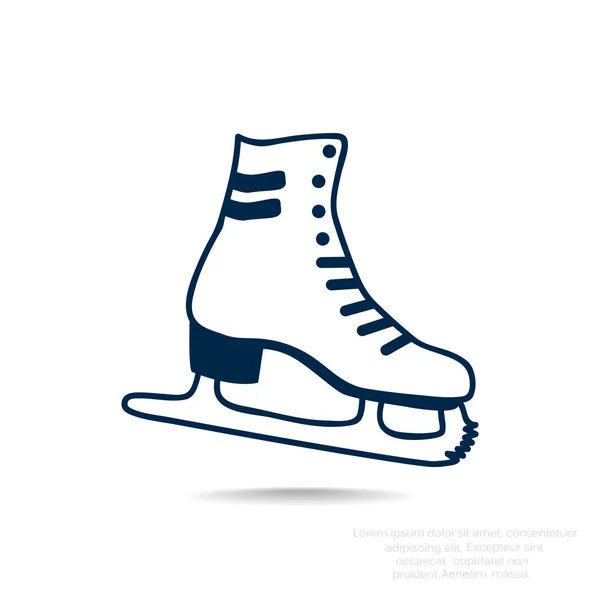 Skate zapato web icono — Vector de stock