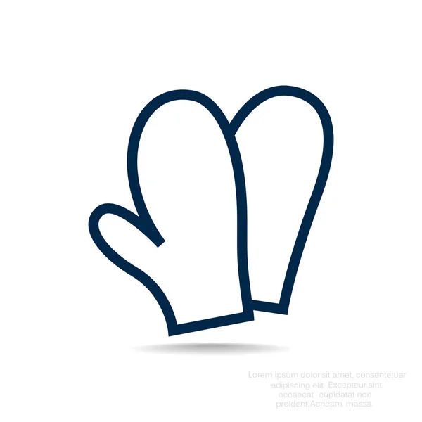 Handschoenen web pictogram — Stockvector