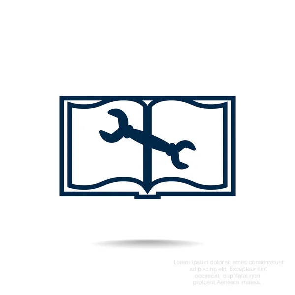 Libro ajuste icono web — Vector de stock