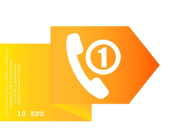 Phone tube with missing call — Stock Vector