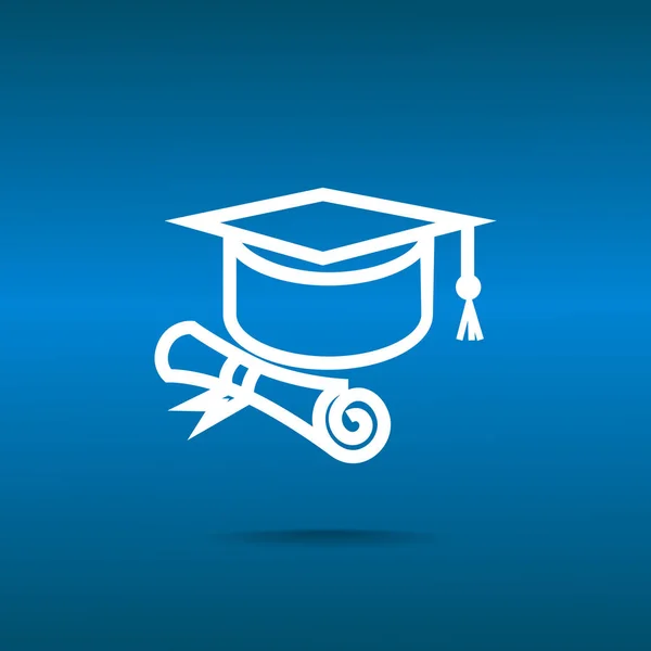 Graduation hat icon — Stock Vector