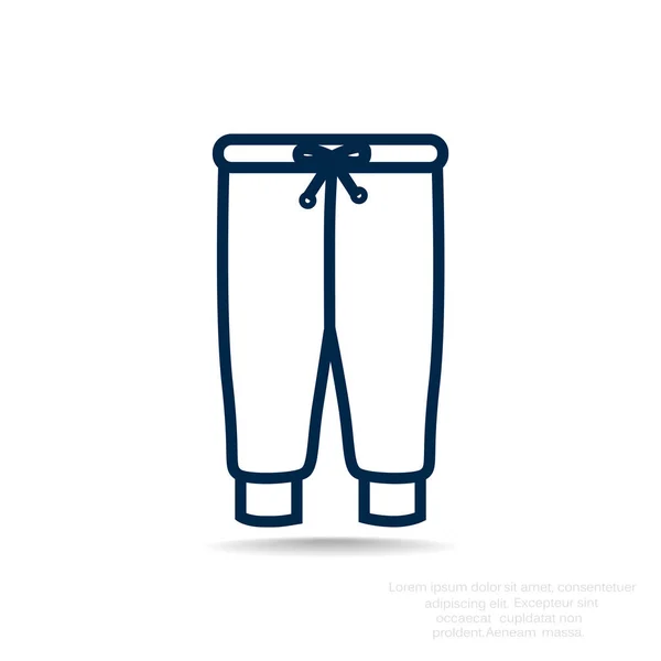 Pantalón icono web — Vector de stock