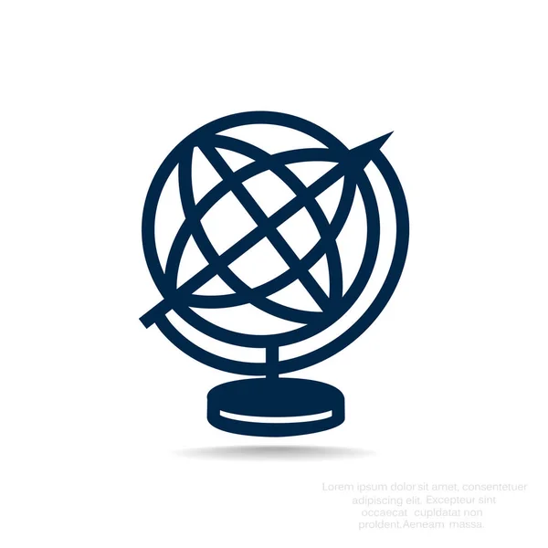 Globo signo icono — Vector de stock