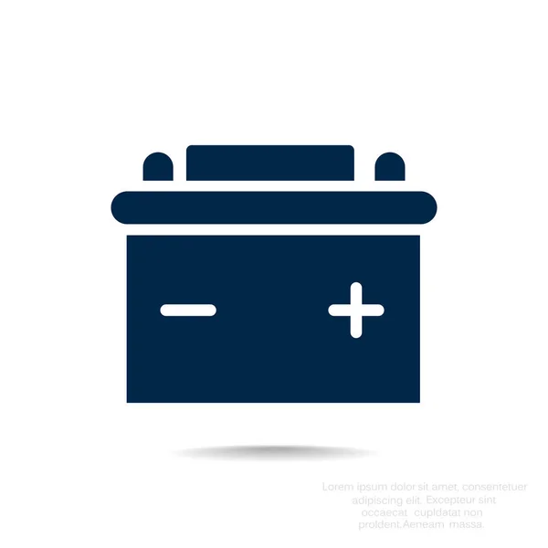 Eenvoudige auto web accupictogram — Stockvector