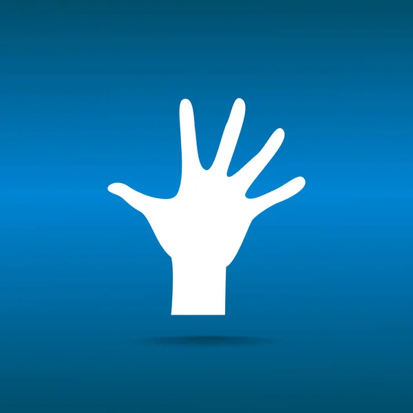 Pictogram van een hand stop web — Stockvector