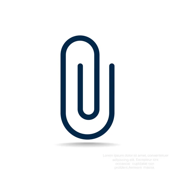 Simple paper clip web icon — Stock Vector