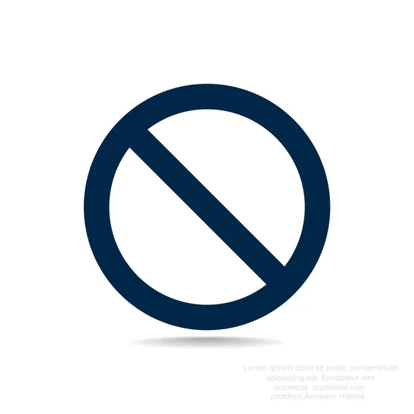 Icono de suspiro prohibido — Vector de stock