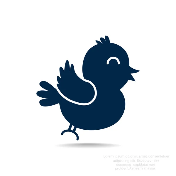 Vogel platte pictogram — Stockvector