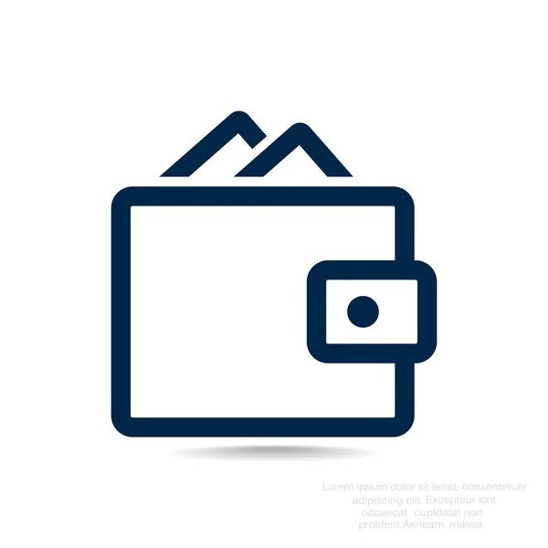 Monedero icono web — Vector de stock