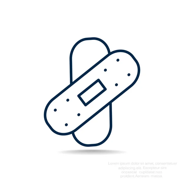 Bandage plâtre simple icône web — Image vectorielle