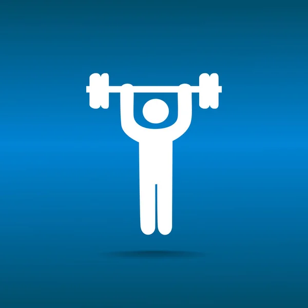 Silhouette dell'icona del sollevatore di pesi — Vettoriale Stock