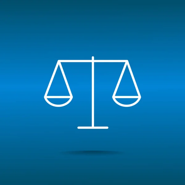 Escalas de justicia icono web simple — Vector de stock