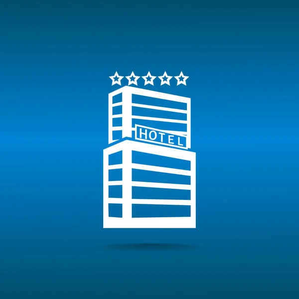 Hotel edificio icono web — Vector de stock