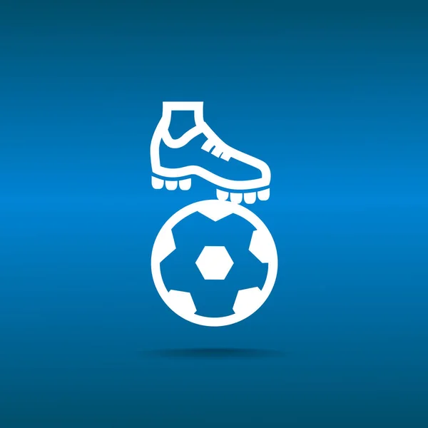 Fotboll boot med boll — Stock vektor