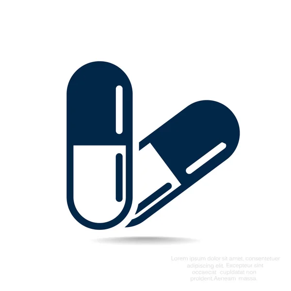 Pictogram pillen en capsules — Stockvector