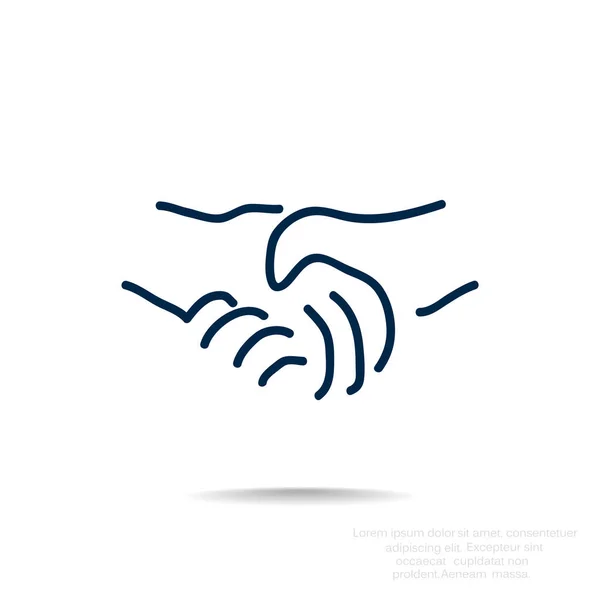 Poignée de main icône simple — Image vectorielle