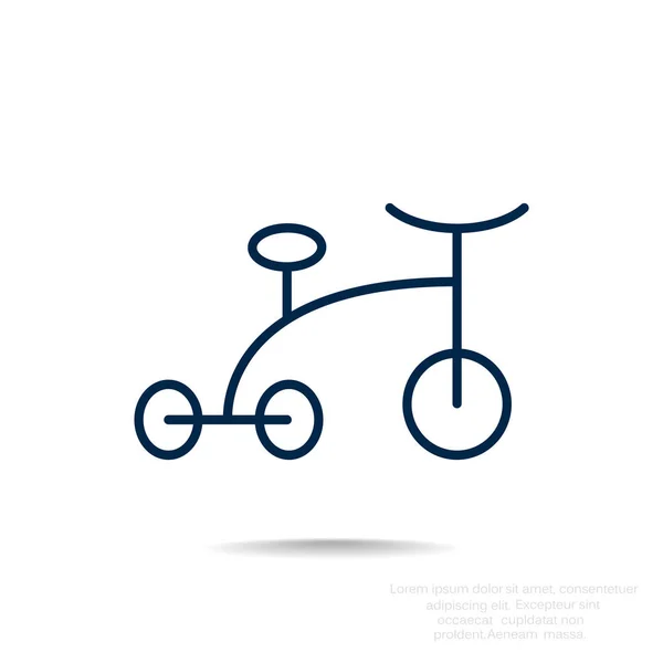婴儿三轮车简单图标 — 图库矢量图片