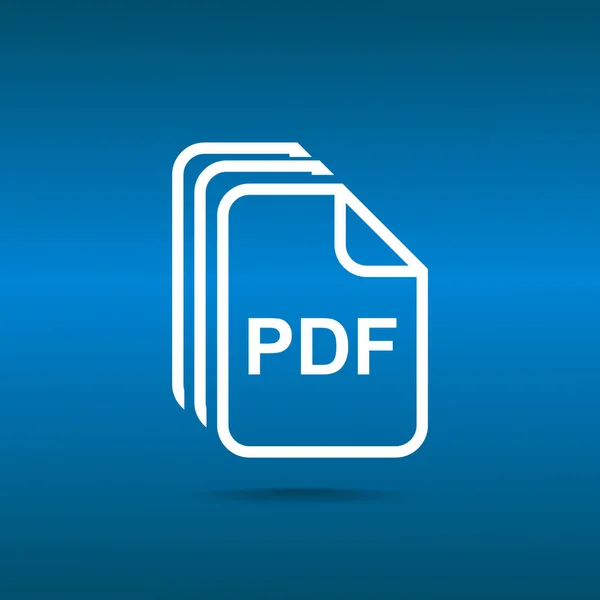 Pdf Datei flaches Symbol — Stockvektor