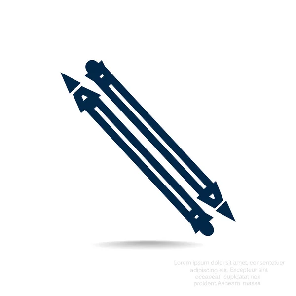 Crayons icône web — Image vectorielle