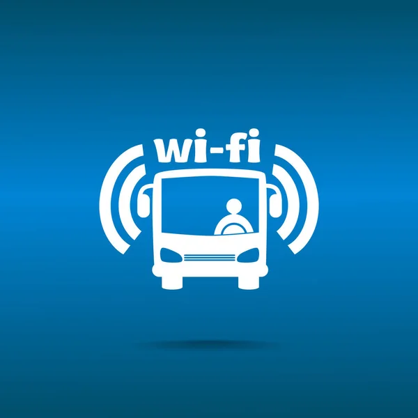 Wi-fi im Busschild — Stockvektor