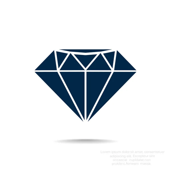 Icône web diamant — Image vectorielle