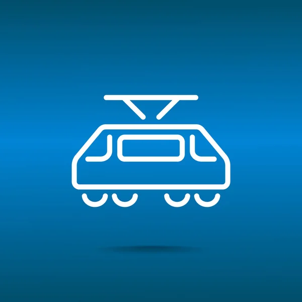 Eenvoudige tram pictogram — Stockvector