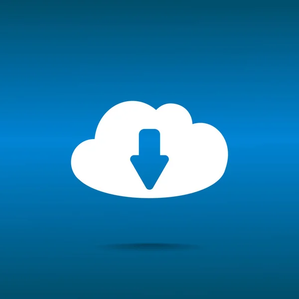 Cloud file download symbol — Stock Vector