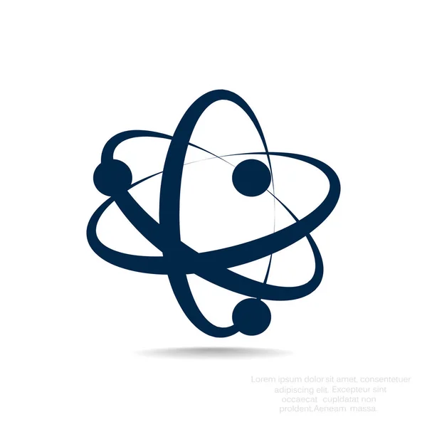 Pictograph atom ikon — Stock Vector