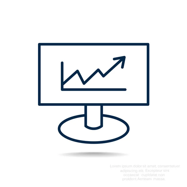Значок презентации бизнес-графика — стоковый вектор