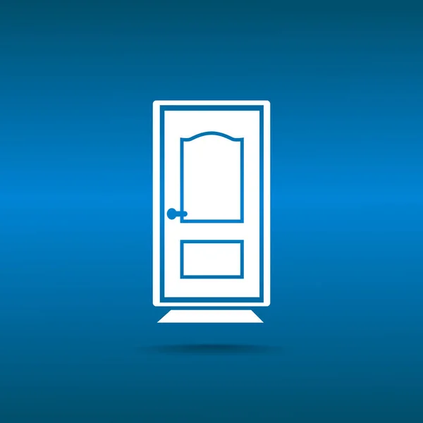 Dörr flat ikonen — Stock vektor