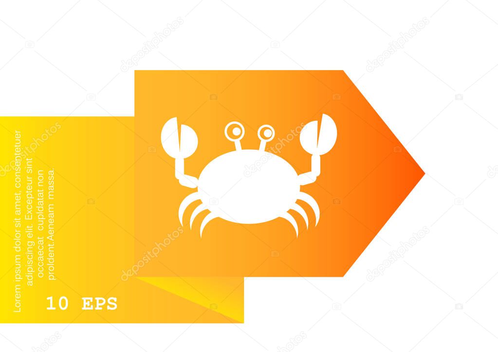 Doodle crab web icon