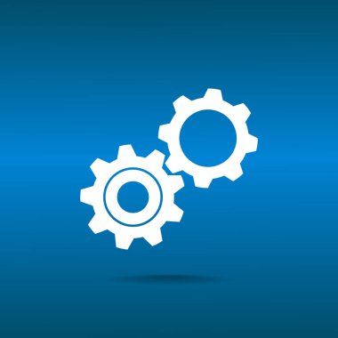 Yuvarlak vites basit simgesi 